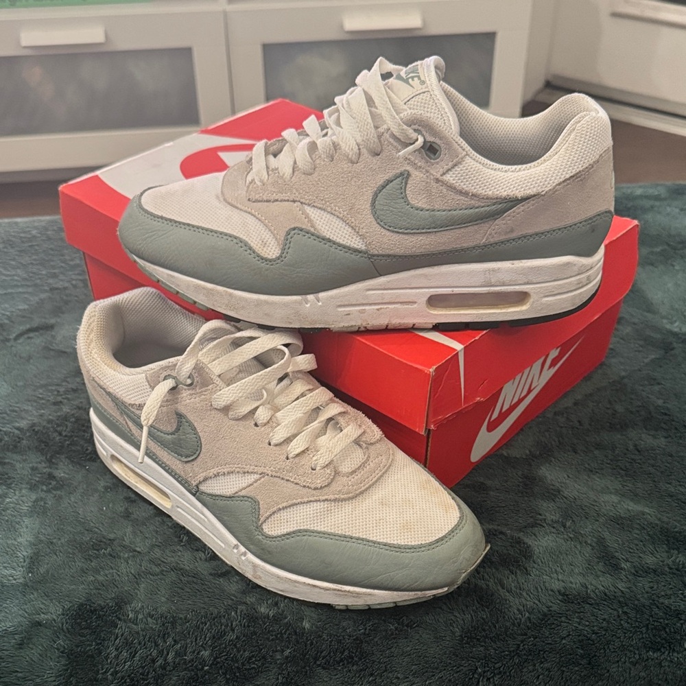 Nike Air Max 1 SC - Men's Gray and Mica Green Sneakers